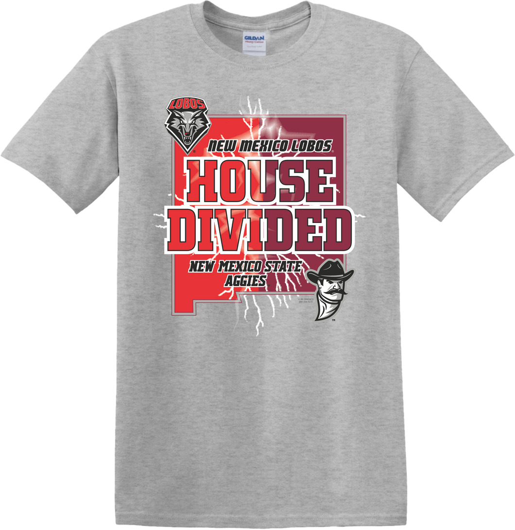 UNM / NMSU House Divided Grey T-Shirt
