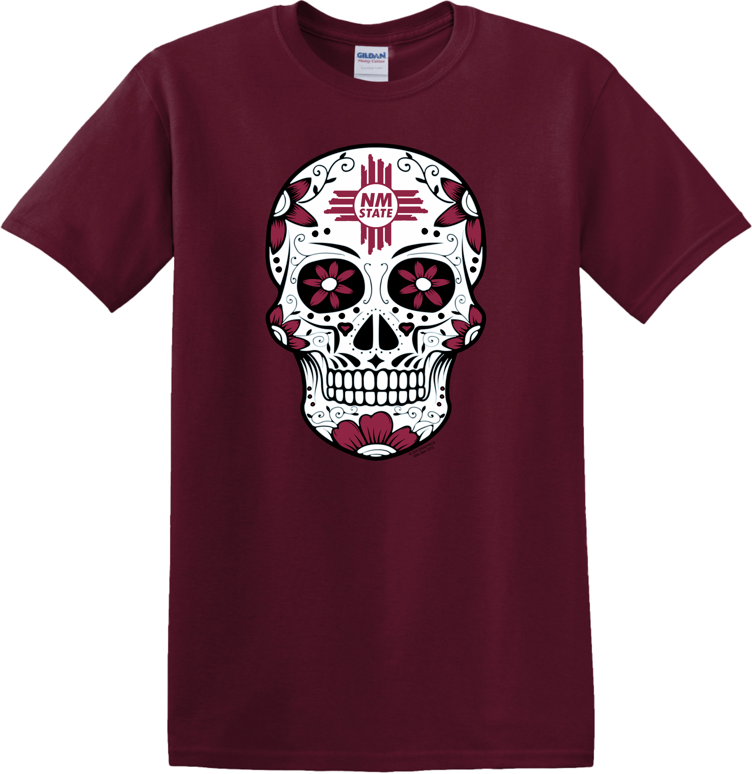 maururuです♡ Aggies Sugar Skull Maroon T-Shirt – NMSU AGGIES