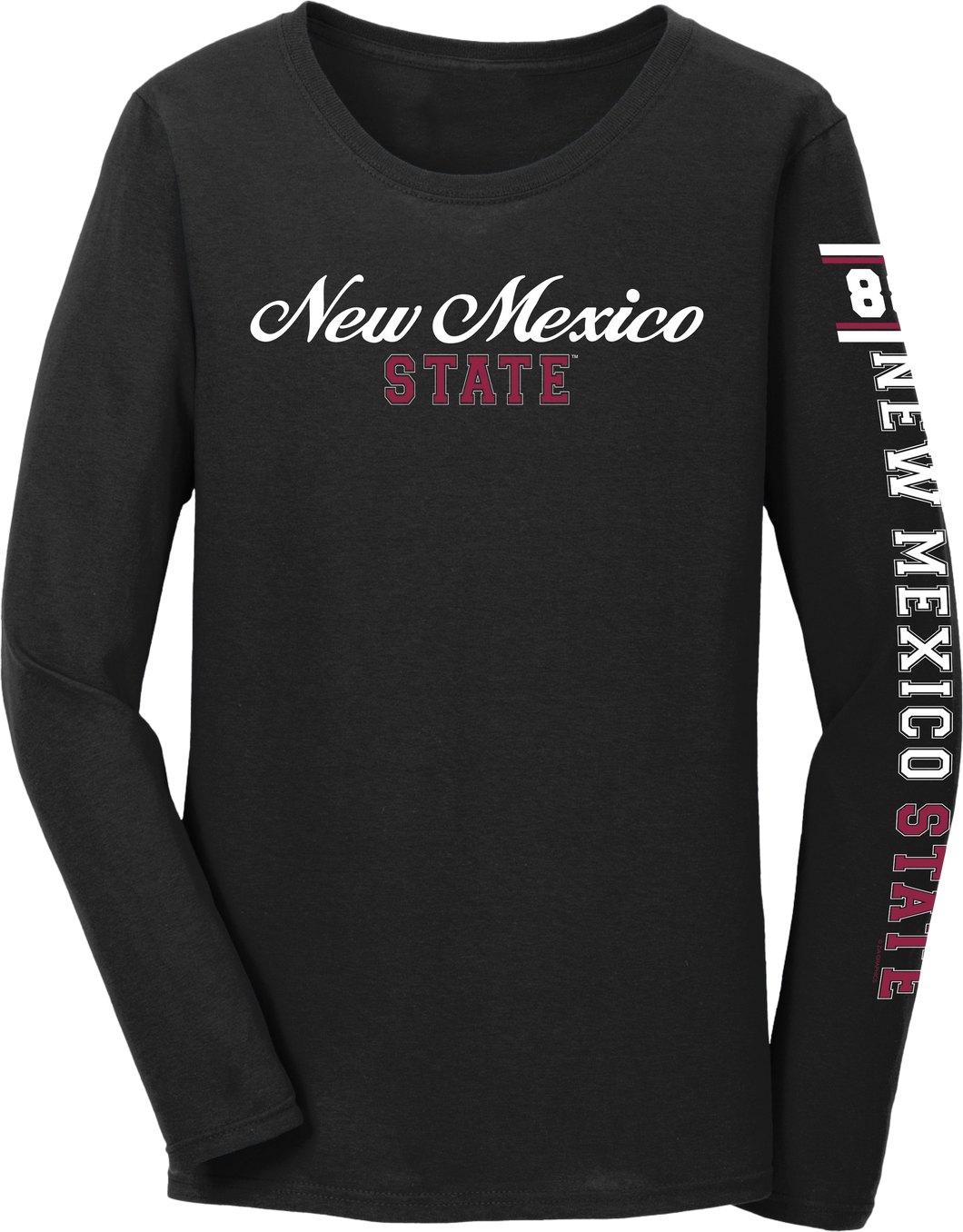 New Mexico State Script Ladies L/S Tee