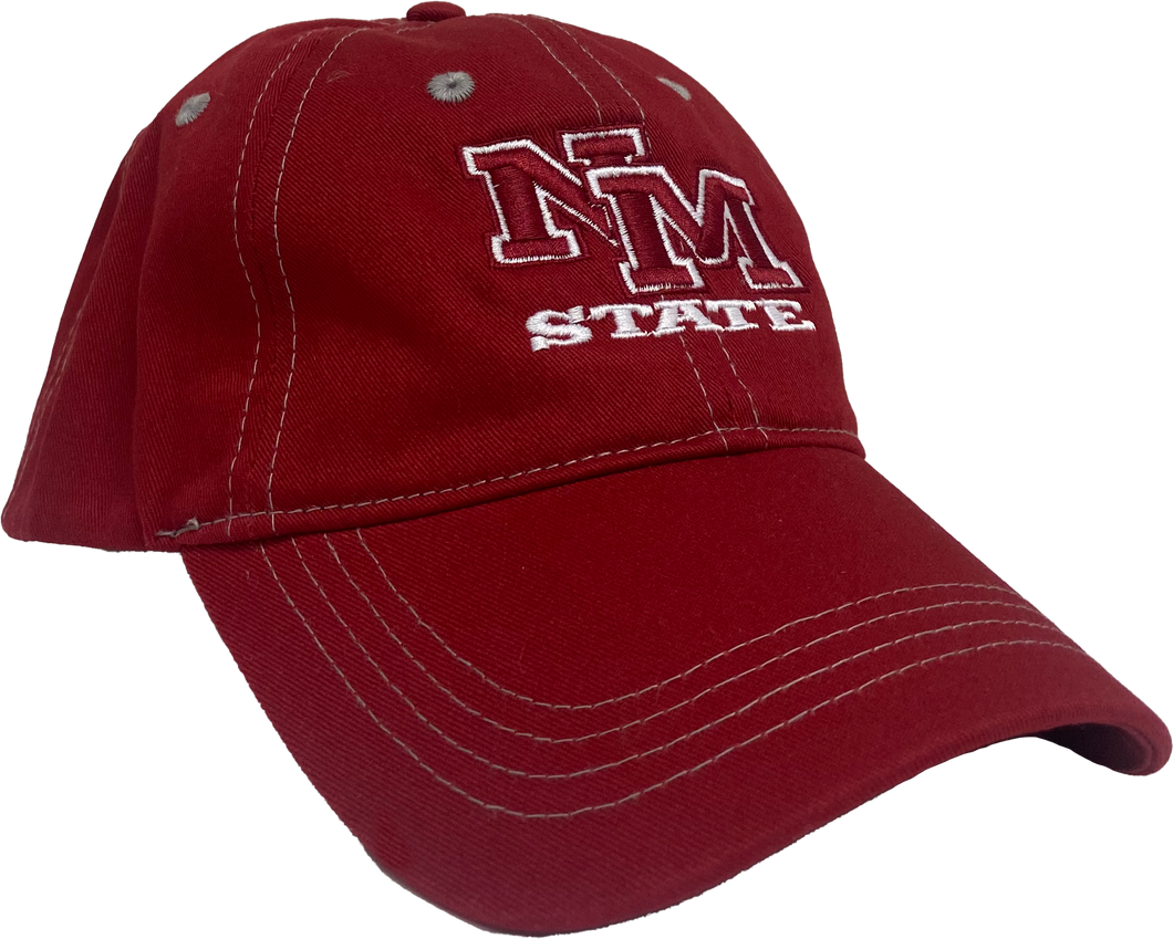 NM State Crimson Stacked Cap
