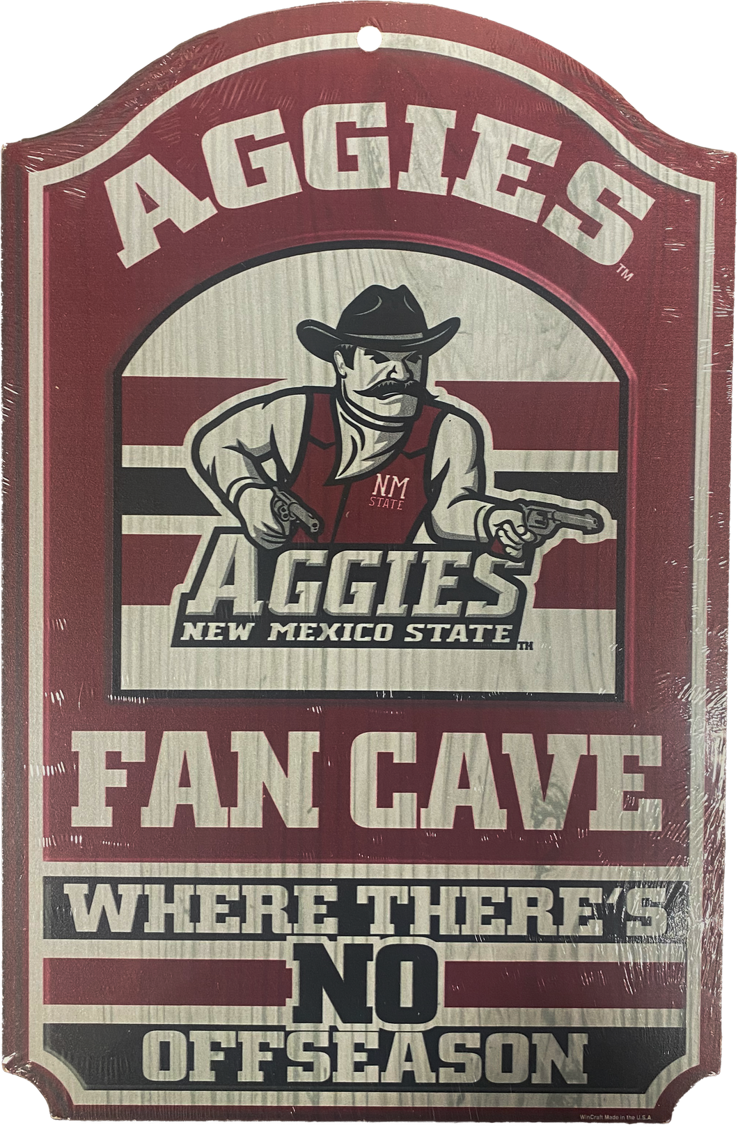 Aggies Fan Cave Carved Sign