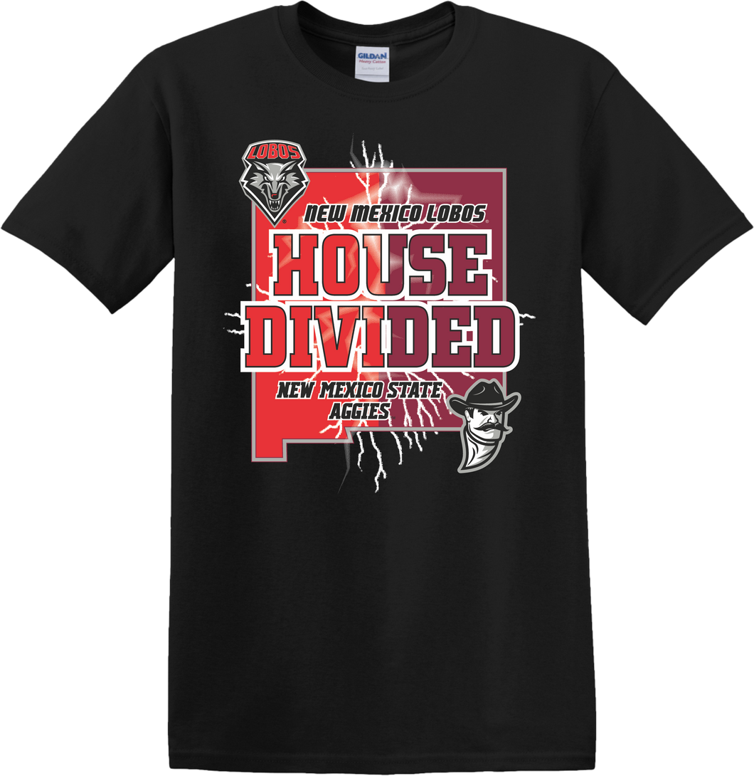 UNM / NMSU House Divided Black T-Shirt