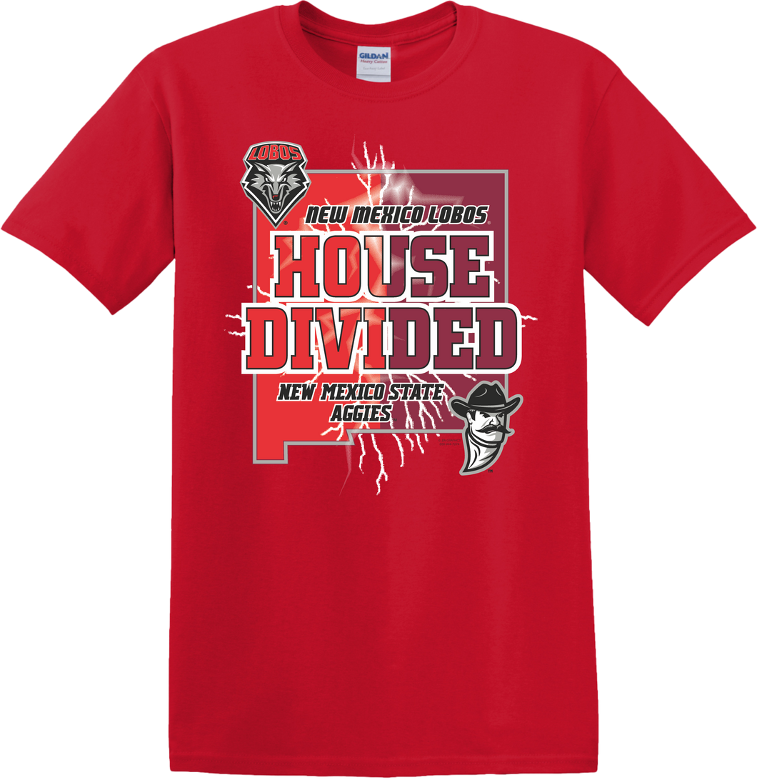 UNM / NMSU House Divided Red T-Shirt