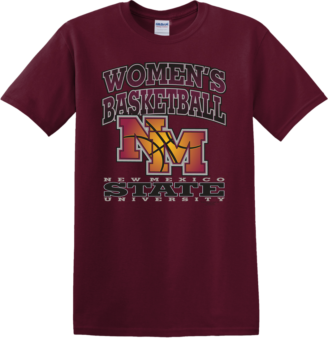 Maroon NMSU Women's Basketball T-Shirt