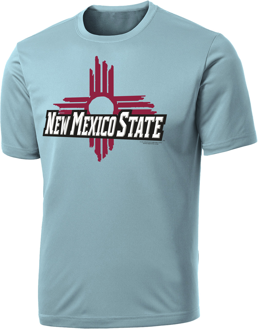 New Mexico State Zia Concrete Grey Performance T-Shirt