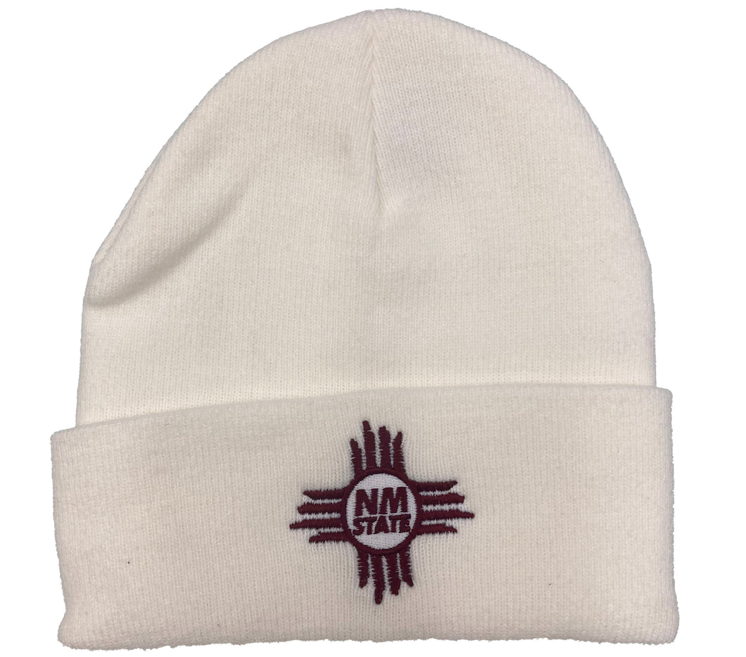 NM State Zia Embroidered Beanie